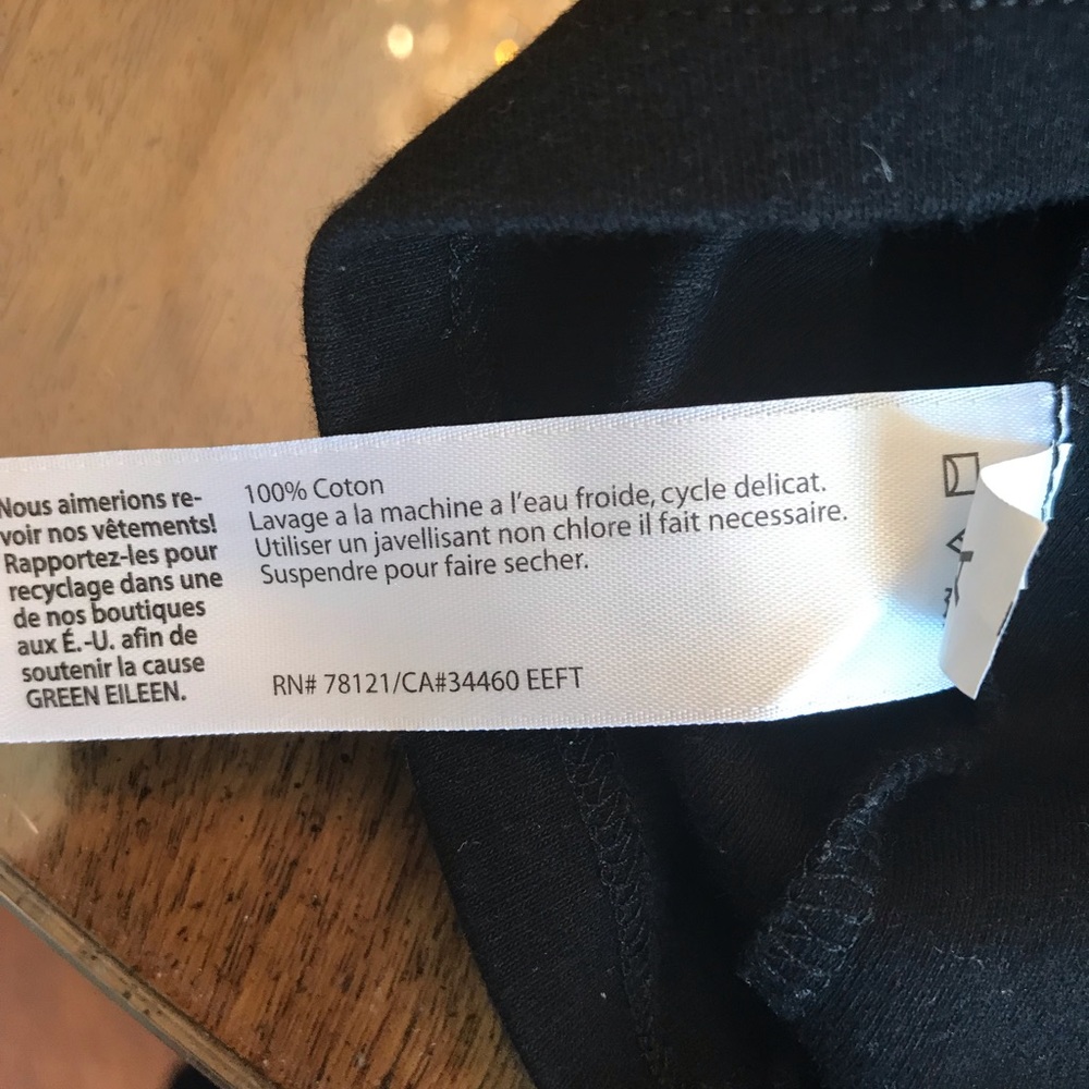 Eileen Fisher Black 3/4 sleeve shirt - Picture 7 of 7